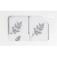 Komplet ręczników z haftem gałązek w kartonowym opakowaniu - 56 x 36 x 7 cm - biały 2