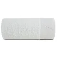 Ręcznik z szenilową bordiurą w błyszczące ukośne paski - 30 x 50 cm - biały 3