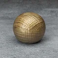 Kula ceramiczna SELMA z wytłaczanym wzorem brązowo-złota - ∅ 11 x 9 cm - brązowy 1
