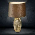 Lampka SENA na ceramicznej podstawie z welwetowym abażurem złota - ∅ 19 x 64 cm - złoty 1