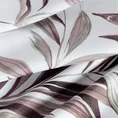 Zasłona ELIA z nadrukiem brązowych liści na białym tle z lekkiej mikrofibry - 140 x 250 cm - brązowy 7