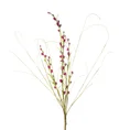 GAŁĄZKA OZDOBNA z drobnymi pąkami, kwiat sztuczny dekoracyjny - dł. 85 cm dł.z liśćmi 45 cm - różowy 1