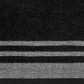 Ręcznik MERY bawełniany zdobiony bordiurą w subtelne pasy - 50 x 90 cm - czarny 2