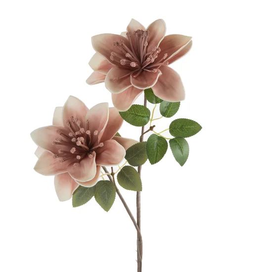 Kwiat sztuczny dekoracyjny z plastycznej pianki foamirian - ∅ 20 x 70 cm - ciemnoróżowy