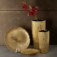 Patera ceramiczna AVI z wytłaczanym wzorem w stylu glamour - ∅ 21 x 4 cm - złoty 5