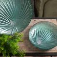 Patera dekoracyjna BENA ze szkła artystycznego z motywem palmowego liścia - ∅ 23 x 4 cm - miętowy 4