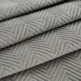 EUROFIRANY PREMIUM Narzuta LEN z tkaniny o strukturze lnu pikowana w geometryczny wzór - 220 x 240 cm - grafitowy 5