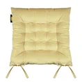 Dwustronna welwetowa poduszka siedziskowa na krzesło z szesnastoma pikowaniami, gramatura 260 g/m2 - 40 x 40 x 6 cm - jasnożółty 2