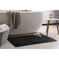 Dywanik łazienkowy NIKA z bawełny, dobrze chłonący wodę z geometrycznym wzorem wykończony błyszczącą nicią - 50 x 70 cm - czarny 1