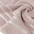 Komplet ręczników LOCA z bordiurą z tkanymi paskami - 37 x 25 x 10 cm - pudrowy róż 7