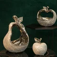 Świecznik ceramiczny dekorowany brokatem ze szklaną osłonką - ∅ 12 x 25 cm - srebrny 4