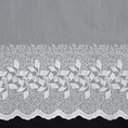 Tkanina firanowa aden z trzema pasami roślinnego haftu - 300 cm - biały 4