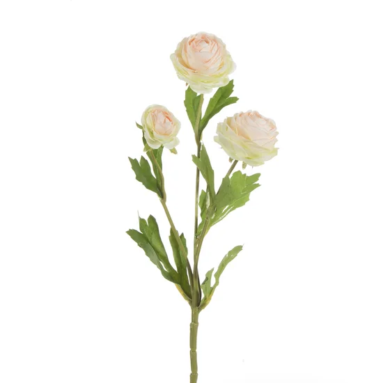 JASKIER - kwiat sztuczny dekoracyjny z płatkami z jedwabistej tkaniny - ∅ 4 x 42 cm - kremowy