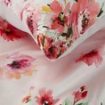 EUROFIRANY CLASSIC SATIN Komplet pościeli SPRING 01 z wysokiej jakości satyny bawełnianej z barwnym kwiatowym nadrukiem - 140 x 200 cm - biały 6
