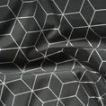 Zasłona CUBE ze srebrnym geometrycznym wzorem - 140 x 250 cm - czarny 6