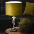 Lampka stołowa LEAMI z kryształową podstawą i welwetowym abażurem - ∅ 30 x 49 cm - złoty 5