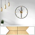 Dekoracyjny zegar ścienny z metalu w nowoczesnym minimalistycznym stylu - 40 x 5 x 40 cm - czarny 3
