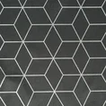 Zasłona CUBE ze srebrnym geometrycznym wzorem - 140 x 250 cm - czarny 7