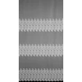Tkanina firanowa lśniąca mikrosiateczka z pasami fantazyjnego haftu - 280 cm - biały 8