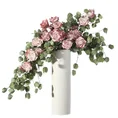 RÓŻA gałązka, kwiat sztuczny dekoracyjny z pianki foamiran - dł. 76 cm śr. kwiat 8 cm - turkusowy 4