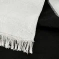 Koc DUO dwukolorowy bawełniano-akrylowy  z frędzlami, dwustronny - 220 x 240 cm - biały 4