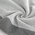 Ręcznik z bawełny zdobiony geometrycznym motywem z żakardową bordiurą - 50 x 90 cm - popielaty 5