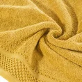 Ręcznik CARLO  z bordiurą z ażurowym wzorem - 70 x 140 cm - musztardowy 5