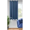 Zasłona gotowa RITA z gładkiej tkaniny - 140 x 175 cm - ciemnoniebieski 2