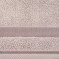 Ręcznik RODOS z ozdobną żakardową bordiurą w pasy - 50 x 90 cm - pudrowy 2