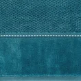Ręcznik SALADO o ryżowej strukturze ze stebnowaniem i welwetową bordiurą - 50 x 90 cm - turkusowy 2