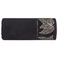LIMITED COLLECTION ręcznik VICTORIA 50x90 cm z welwetową bordiurą z motywem liści SIŁA ZŁOTA - 50 x 90 cm - czarny 3