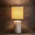 Lampka stołowa ADORA na ceramicznej podstawie z efektem marmuru z abażurem z matowej tkaniny - ∅ 20 x 45 cm - kremowy 3
