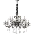 Lampa dekoracyjna GLITTER piętnastoramienny żyrandol z kryształami - ∅ 95 x 70 cm - srebrny 1