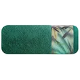 EWA MINGE Ręcznik COLLIN z bordiurą zdobioną fantazyjnym nadrukiem - 50 x 90 cm - butelkowy zielony 3