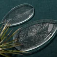 Patera ERIKA ze szkła artystycznego w kształcie liścia - 30 x 14 x 2 cm - transparentny 4