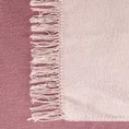 Koc AKRYL  miękki w dotyku dwustronny koc bawełniano-akrylowy z frędzlami jasnoróżowo-pudrowy - 220 x 240 cm - jasnoróżowy 3