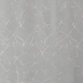 Tkanina firanowa z etaminy z błyszczącym nadrukiem - 300 cm - biały 4