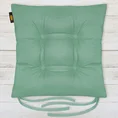ADORE dwustronna welurowa poduszka siedziskowa na krzesło z czterema pikowaniami, gramatura 195 g/m2 - 40x40x8 cm - jasnoturkusowy 1