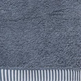 Komplet 2 szt ręczników KOS z  ozdobną żakardową bordiurą w paseczki - 36 x 25 x 12 cm - grafitowy 7