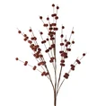 GAŁĄZKA OZDOBNA z miękkimi kulkami, kwiat sztuczny dekoracyjny - 89 cm - bordowy 1