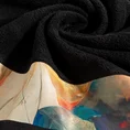 EVA MINGE Ręcznik ANABEL z puszystej bawełny z bordiurą zdobioną designerskim nadrukiem - 50 x 90 cm - czarny 5