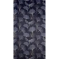 Zasłona GINKO z miękkiego welwetu z nadrukiem liści miłorzębu - 140 x 250 cm - grafitowy 5
