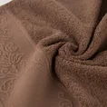 Ręcznik ANGIE z żakardową bordiurą - 70 x 140 cm - brązowy 5
