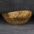 Misa dekoracyjna KIARA z delikatnym wzorem i kryształem - 26 x 18 x 8 cm - złoty 1