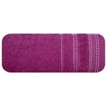 Ręcznik POLA z żakardową bordiurą zdobioną stebnowaniem - 50 x 90 cm - fioletowy 3