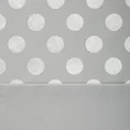 Zasłona gotowa BLINK z ozdobnym pasem z nadrukiem w srebrne grochy - 140 x 250 cm - szary 2