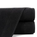 Ręcznik klasyczny podkreślony dwoma delikatnymi paseczkami - 30 x 50 cm - czarny 1