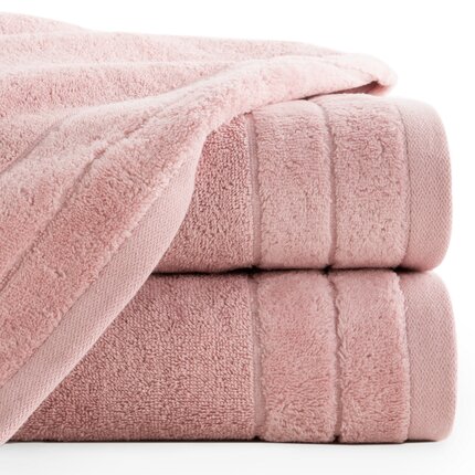 Фото - Рушник Ręcznik DAMLA z welurową bordiurą 50 x 90 cm pudrowy róż