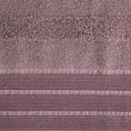 Ręcznik PATI  70X140 cm utkany w miękkie pasy i podkreślony żakardową bordiurą liliowy - 70 x 140 cm - liliowy 2