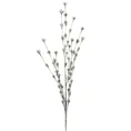 GAŁĄZKA Z DROBNYMI KWIATKAMI, kwiat sztuczny dekoracyjny z pianki foamiran - dł. 80 cm dł. kwiat 50 cm - srebrny 1